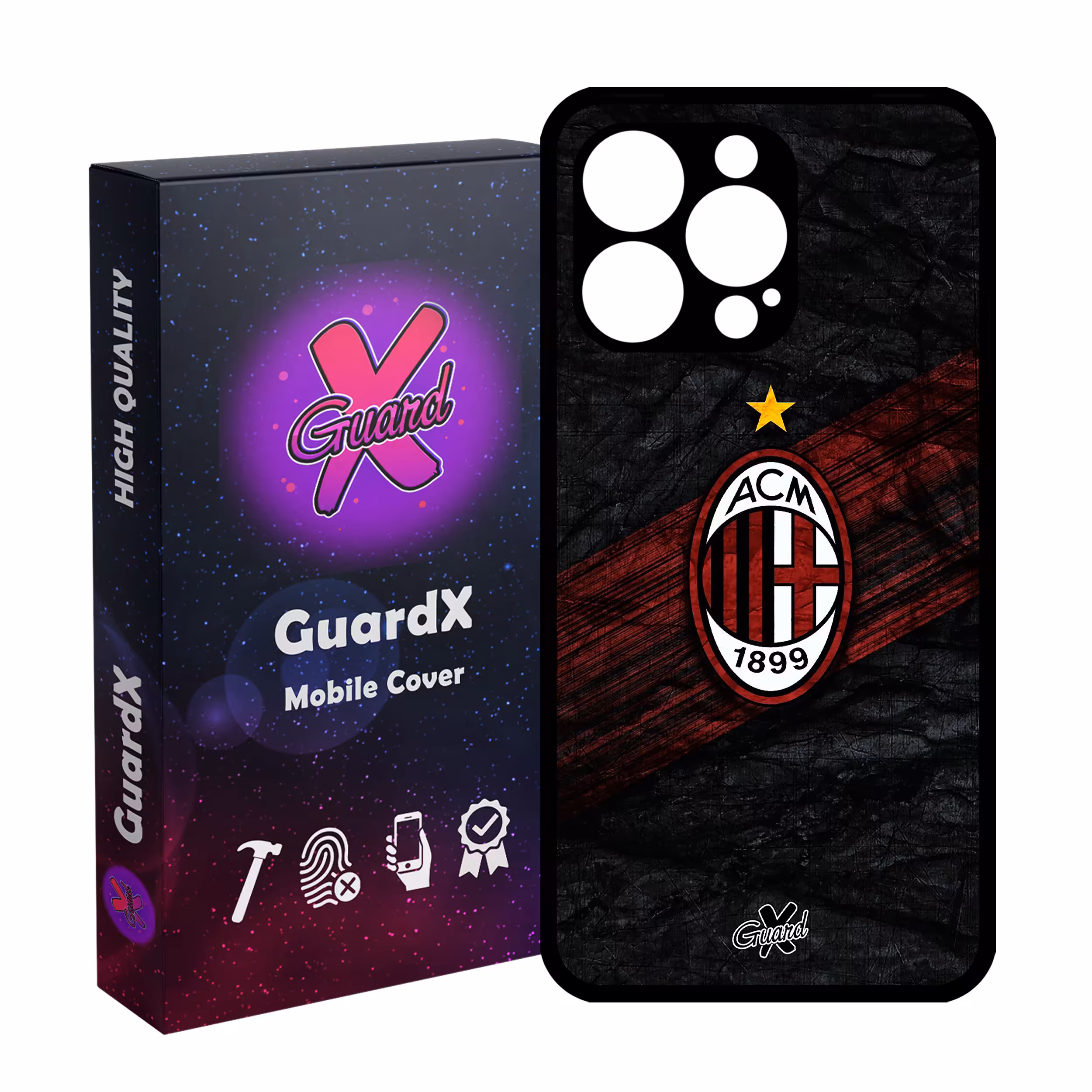 کاور گارد ایکس طرح AC Milan مدل Glass10057 مناسب برای گوشی موبایل اپل iPhone 13 Pro