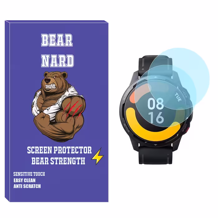 محافظ صفحه نمایش شیشه‌ای برنارد مدل SH-BR مناسب برای ساعت هوشمند شیائومی Watch S1 Active بسته دو عددی