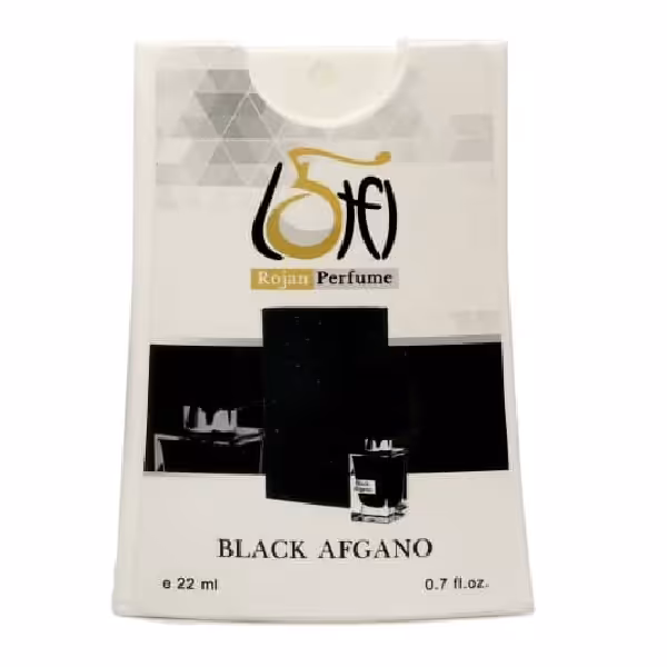 عطر جیبی مردانه روژان مدل بلک افغان حجم 22 میلی لیتر