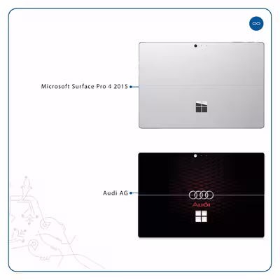 برچسب پوششی ماهوت مدل Audi AG مناسب برای تبلت مایکروسافت Surface Pro 4 2015