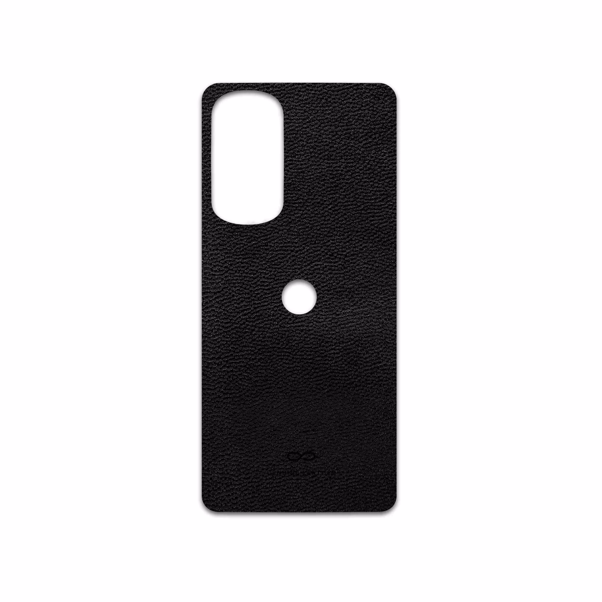 برچسب پوششی ماهوت مدل Black-Leather مناسب برای گوشی موبایل موتورولا Edge 30