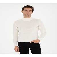 پلیور سفید مردانه SLIM FIT اورجینال کاشارل Cacharel