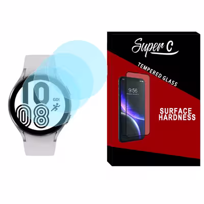 محافظ صفحه نمایش شیشه ای سوپرسی مدل SH-SC مناسب برای ساعت هوشمند سامسونگ Galaxy Watch 4 44mm بسته سه عددی