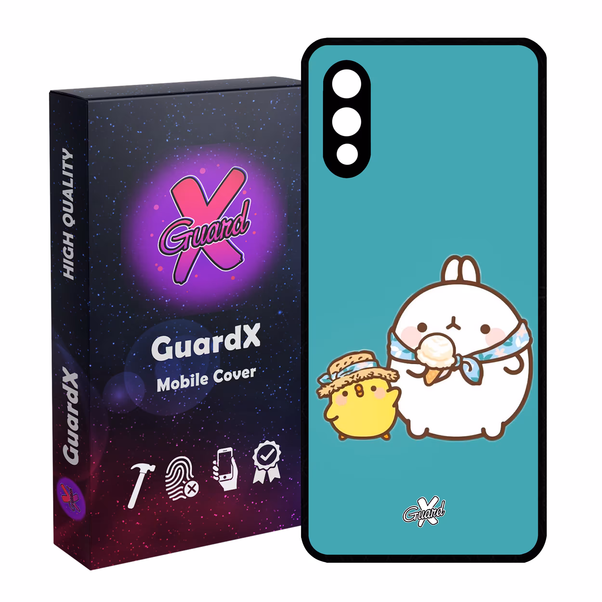 کاور گارد ایکس طرح مولانگ مدل Glass10312 مناسب برای گوشی موبایل سامسونگ Galaxy A02 / M02