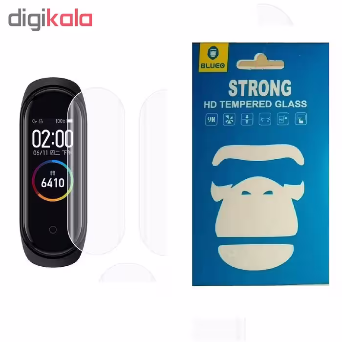 محافظ صفحه نمایش بلوئو مدل BLE-M6 مناسب برای مچ بند هوشمند شیائومی Mi Band 4 بسته 2 عددی
