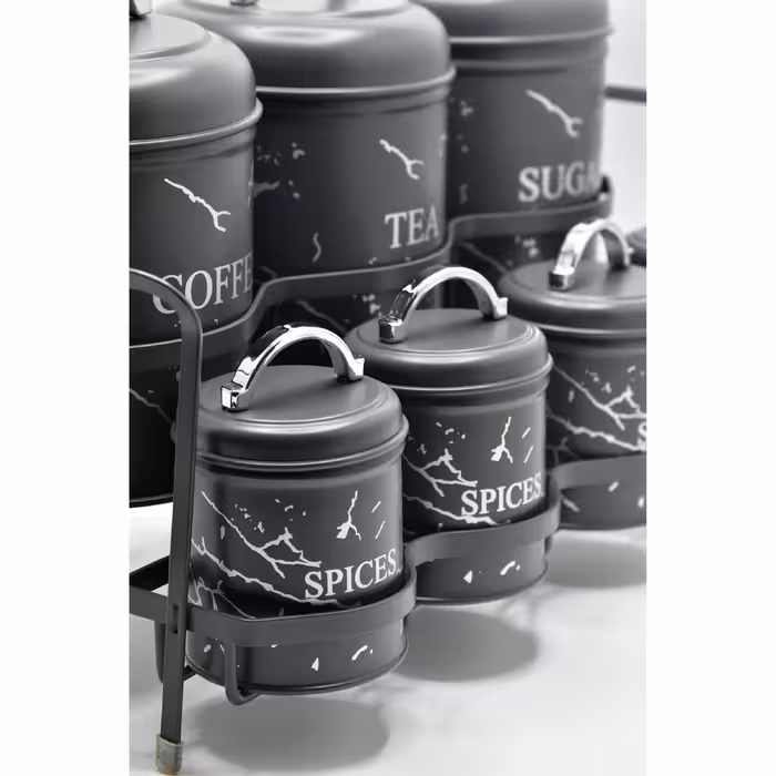 ست جا ادویه 8 پارچه بی وی کی مدل ماربل کد 815585 S