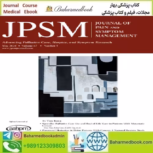 Journal of Pain and Symptom Management Volume 67 Issue 1 to