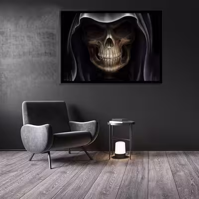 تابلو گالری چهره پرداز رخ مدل تزئینی طرح روح جمجمه کد GCPA_10004