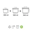 ظرف نگهدارنده هوبی لایف طرح چارخونه مدل SoFresh-A مجموعه 3 عددی