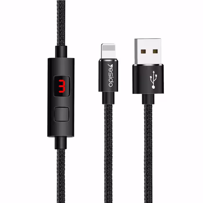 کابل شارژ USB به لایتنینگ یسیدو مدل CA46 طول 1.2 متر توان 2.4 آمپر