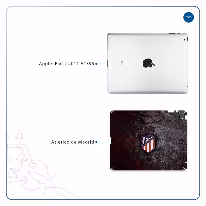 برچسب پوششی ماهوت مدل Atletico de Madrid مناسب برای تبلت اپل iPad 2 2011 A1395