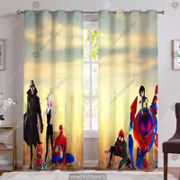 پرده پانچ مخمل اتاق پسر مدل ابرقهرمانی مرد عنکبوتی PK-5478