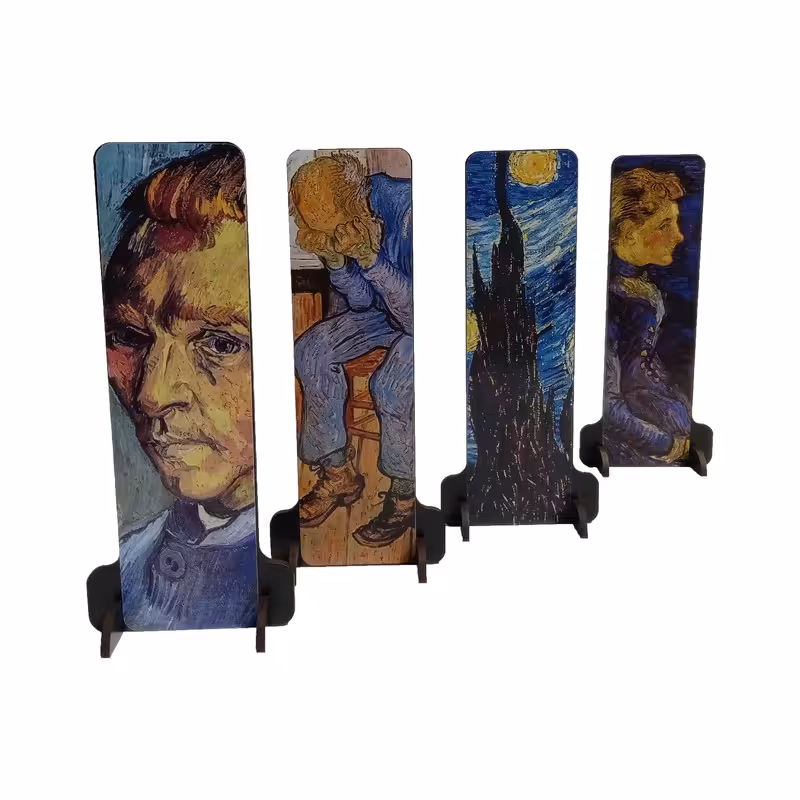 استند رومیزی تزیینی مدل آثار ونگوگ طرح van gogh arts مجموعه 4 عددی
