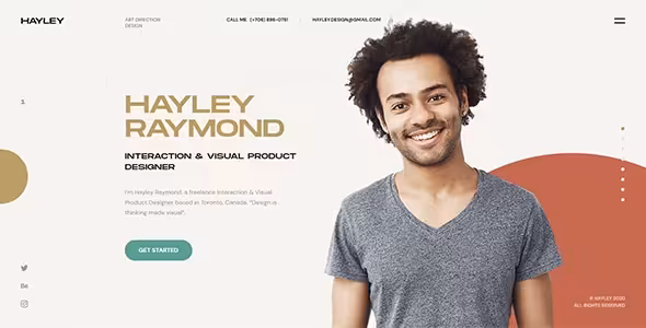 دانلود قالب HTML رزومه HAILEY
