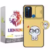 کاور لاین کینگ مدل YELLOWIMOJI J2 مناسب برای گوشی موبایل شیائومی Redmi Note 8 به همراه پایه نگهدارنده