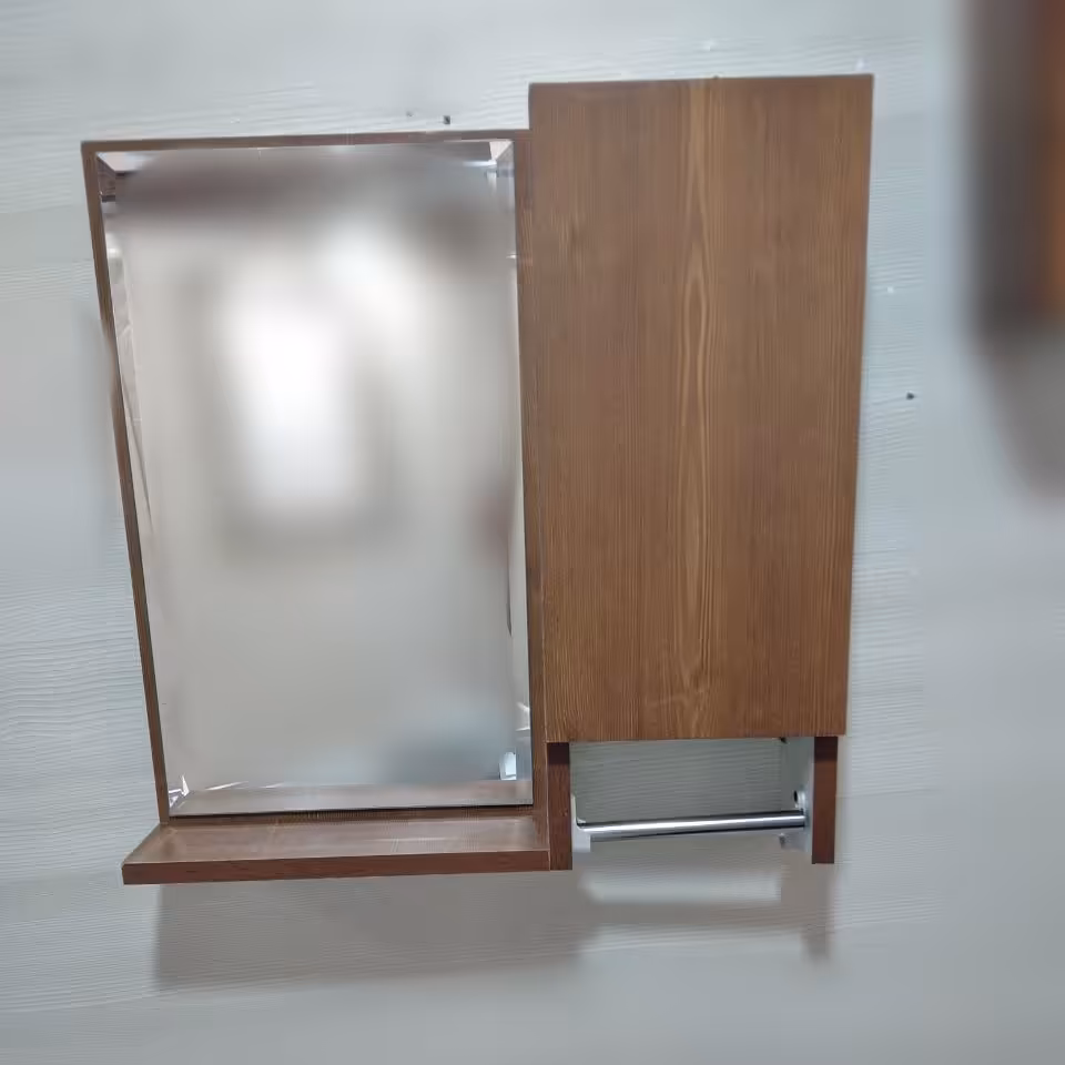 آیینه باکس پی وی سی طرح چوب سایز 60در60 ( ارسال با تیپاکس و پس کرایه)