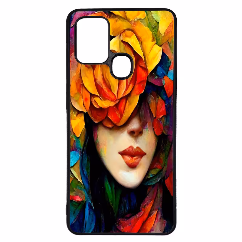 کاور طرح نقاشی چهره کد G-043 مناسب برای گوشی موبایل سامسونگ Galaxy A21s | دیجی قاب دونی
