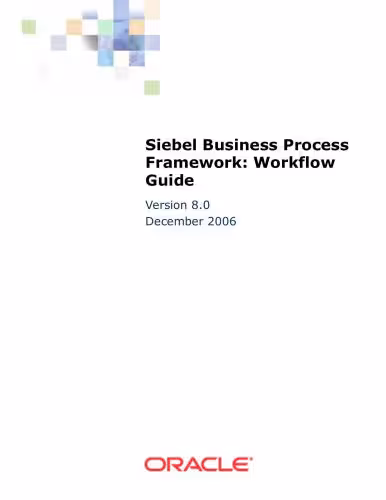 خرید و دانلود نسخه کامل کتاب Siebel Business Process Framework: Workflow Guide