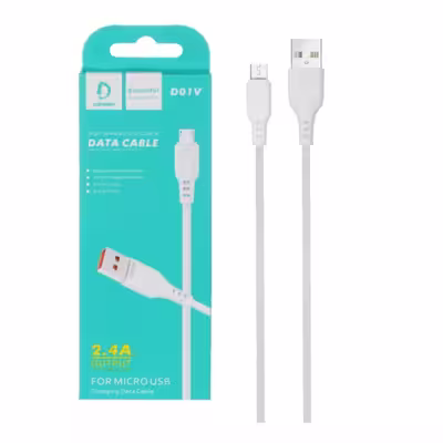 کابل تبدیل USB به microUSB دنمن مدل D01V طول 1 متر بسته دو عددی