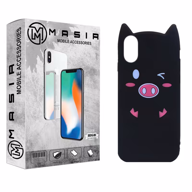کاور مسیر طرح خوک مدل PG-01 مناسب برای گوشی موبایل اپل Iphone Xs Max