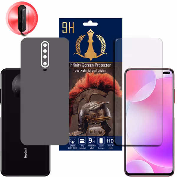 برچسب پوششی اینفینیتی مدل PRO MAX مناسب برای گوشی موبایل شیائومی REDMI K30 / REDMI K30I به همراه محافظ صفحه نمایش و محافظ لنز دوربین