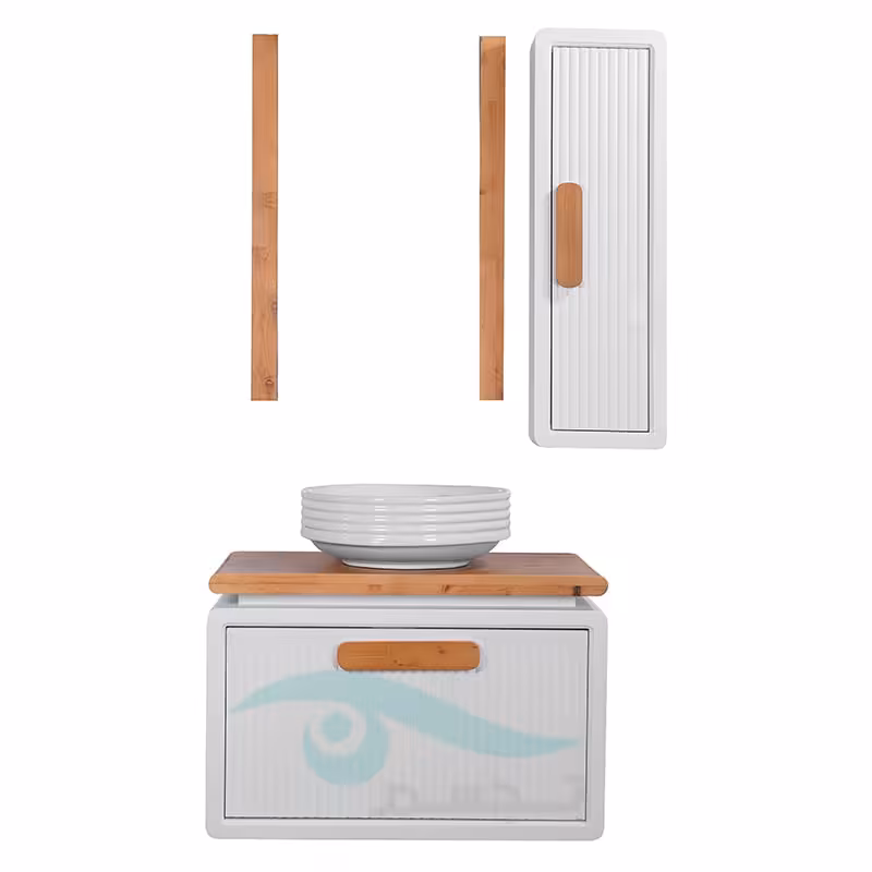 روشویی کابینتی باتیس سفید - آینه و روشویی تجسم