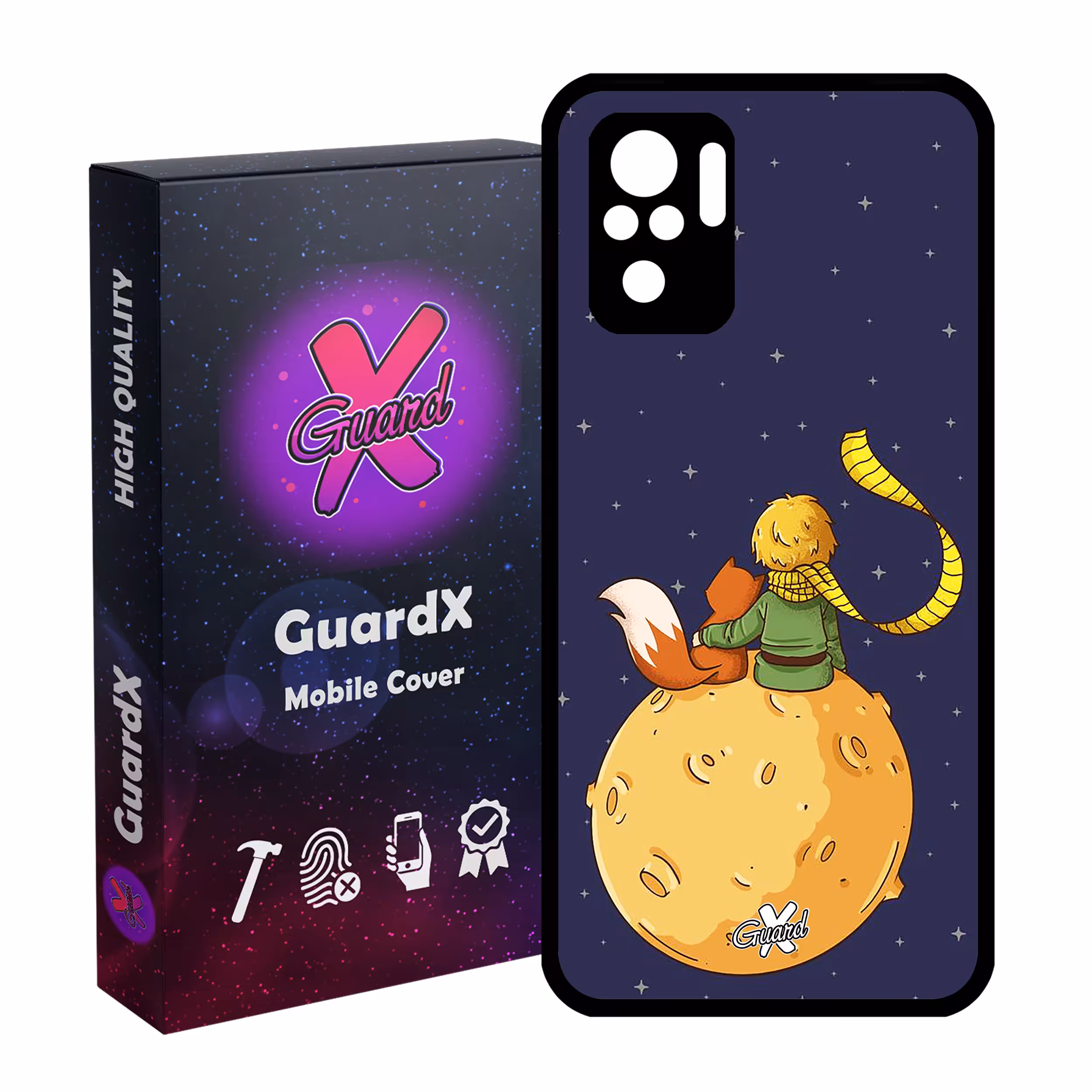 کاور گارد ایکس طرح Little Prince مدل Glass10003 مناسب برای گوشی موبایل شیائومی Redmi Note 10 4G / Note 10S