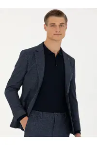 کت آبی مردانه JAVY EX.SLIM FIT WOOL CAOX کاشارل Cacharel