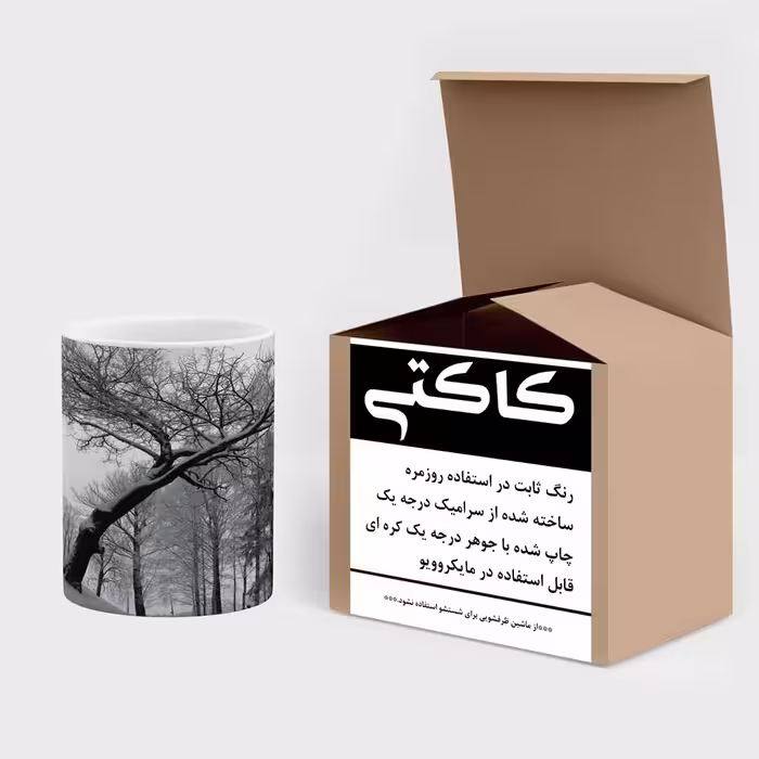 ماگ کاکتی طرح منظره برفی مدل mgs14840