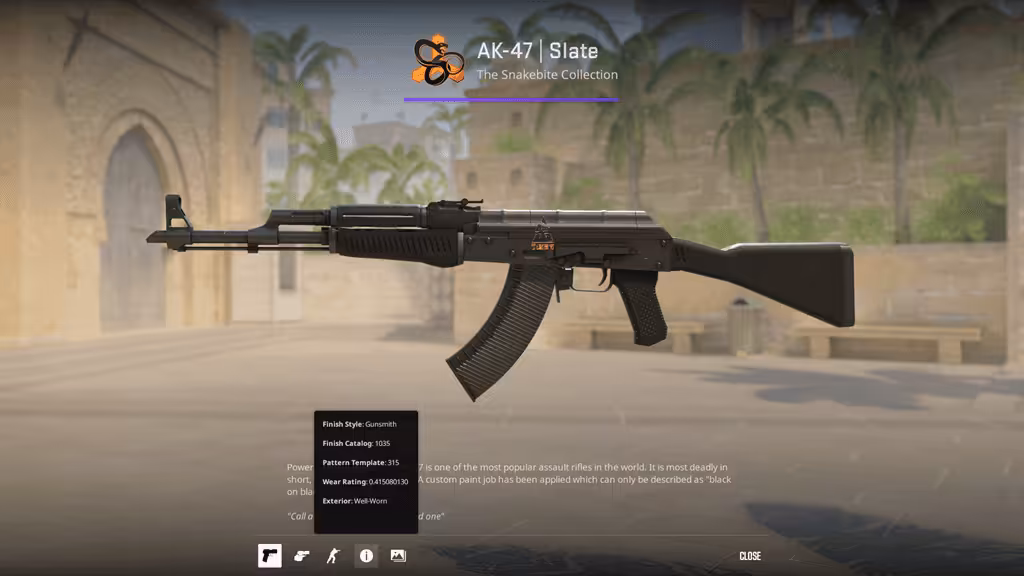 AK-47 | Slate [WW] (Well Worn)