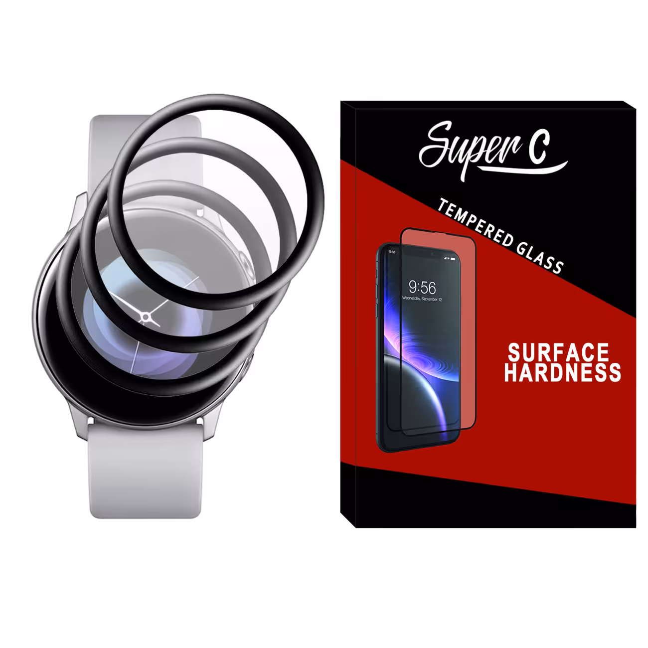 محافظ صفحه نمایش نانو سوپرسی مدل SRC مناسب برای ساعت هوشمند سامسونگ Galaxy Watch Active 40mm بسته سه عددی