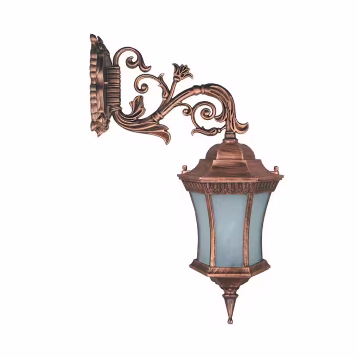 چراغ دیواری حیاطی و پارکی تکشیدفام مدل رابو کمرباریک کد 7804-15