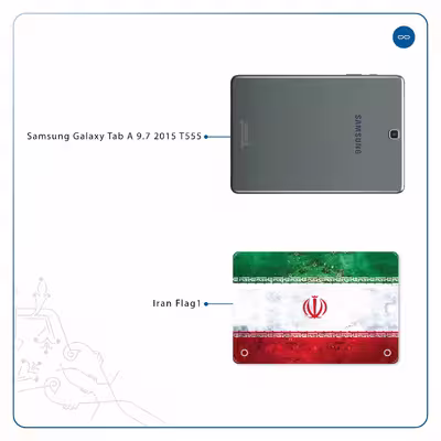 برچسب پوششی ماهوت مدل Iran-Flag-1 مناسب برای تبلت سامسونگ Galaxy Tab A 9.7 2015 T555