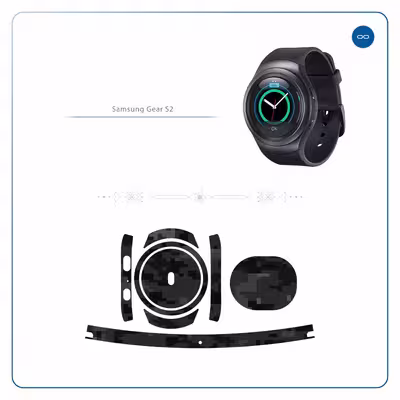 برچسب ماهوت طرح Night_Army_Pixel مناسب برای ساعت هوشمند سامسونگ Galaxy Gear S2