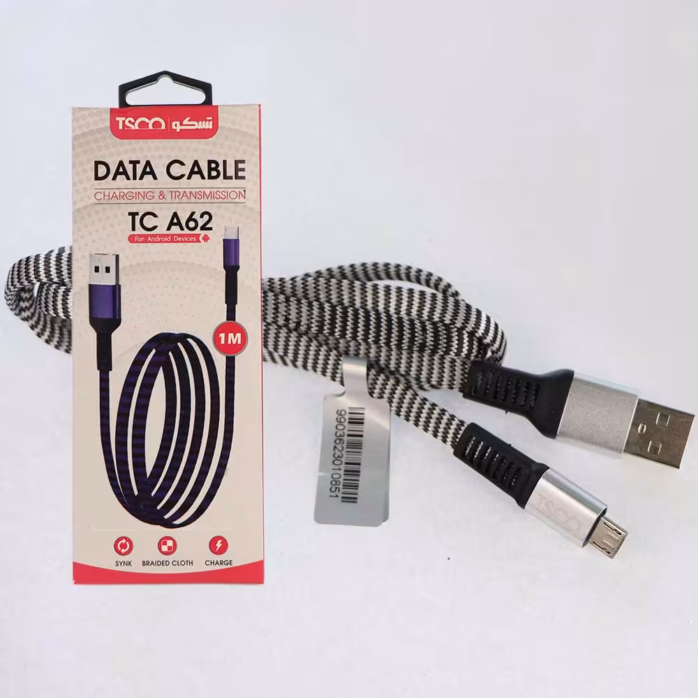 کابل تبدیل USB به microUSB تسکو مدل TC A62 طول 1 متر