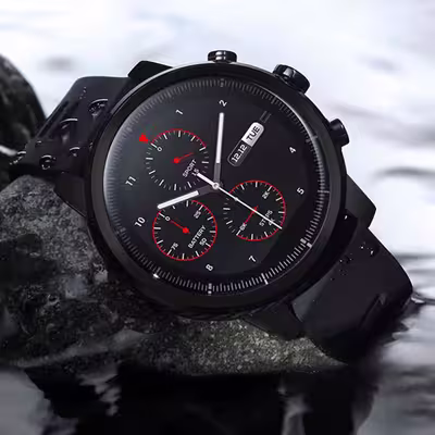برچسب ماهوت طرح Matte Black مناسب برای ساعت هوشمند شیایومی Amazfit Stratos