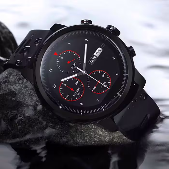 برچسب ماهوت طرح Matte Black مناسب برای ساعت هوشمند شیایومی Amazfit Stratos