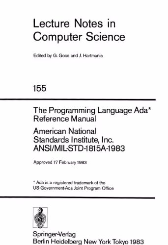 خرید و دانلود نسخه کامل کتاب The Programming Language Ada Reference Manual American National Standards Institute, Inc. ANSI/MIL-STD-1815A-1983