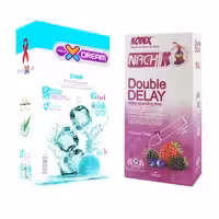 کاندوم ایکس دریم مدل Cold بسته 12 عددی به همراه کاندوم تاخیری کدکس مدل Double Delay بسته 10 عددی