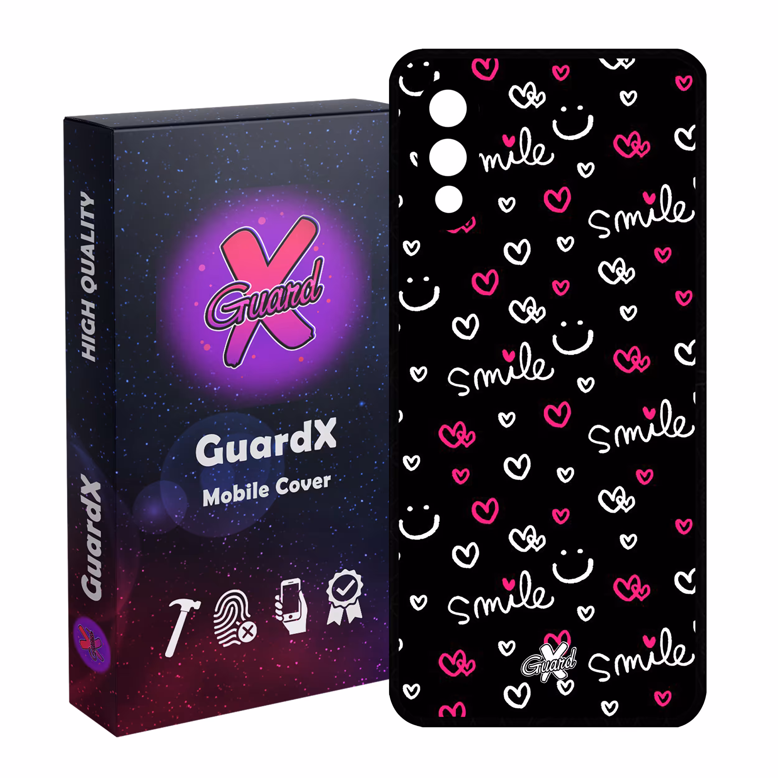 کاور گارد ایکس طرح Smile مدل Glass10136 مناسب برای گوشی موبایل سامسونگ Galaxy A02 / M02