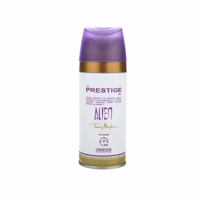 اسپری بدن پرستیژ الین 150 میل Alien Prestige اسپری خوشبو کننده بدن آلین زنانه رایحه ملایم و شیرین دخترانه اسپری alien