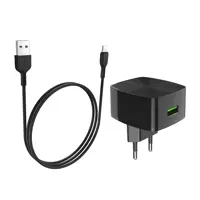 شارژر دیواری هوکو مدل C70A به همراه کابل تبدیل USB-C