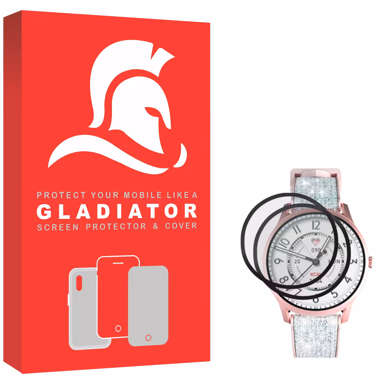 محافظ صفحه نمایش گلادیاتور مدل GWP2000 مناسب برای ساعت هوشمند شیایومی Keislect Lora بسته دو عددی