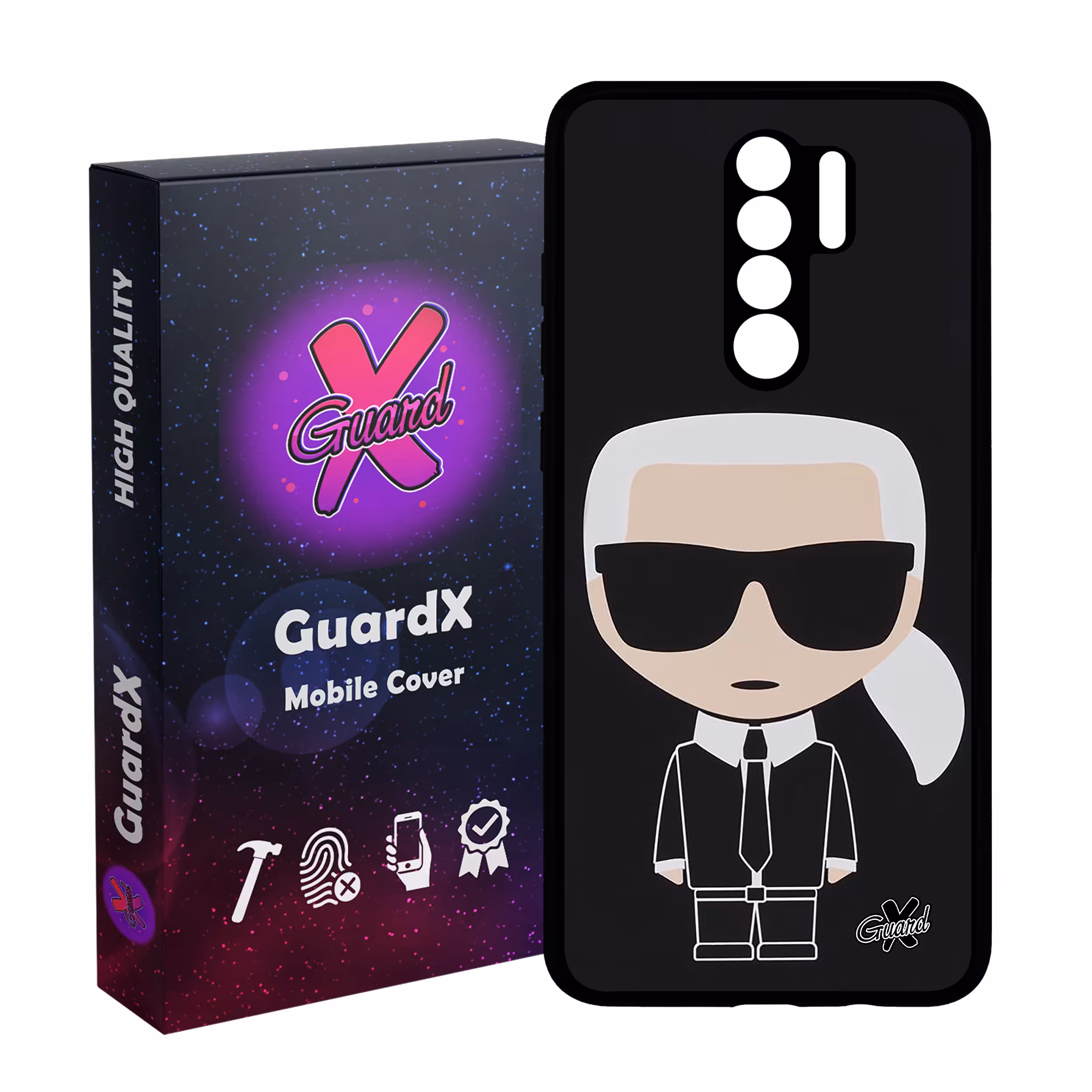 کاور گارد ایکس طرح کارل مدل Glass10425 مناسب برای گوشی موبایل شیائومی Redmi 9/Redmi 9 Prime/Poco M2