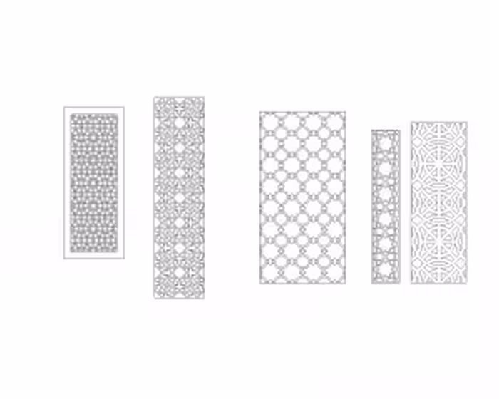 پانل مشبک دیواری با طرح  هندسی