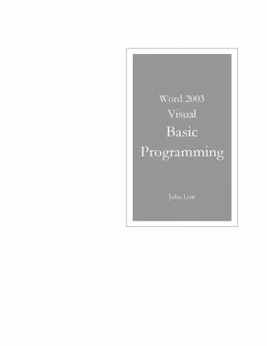 خرید و دانلود نسخه کامل کتاب Word 2003 Visual Basic Programming