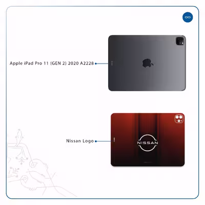 برچسب پوششی ماهوت مدل Nissan-Logo مناسب برای تبلت اپل iPad Pro 11 (GEN 2) 2020 A2228