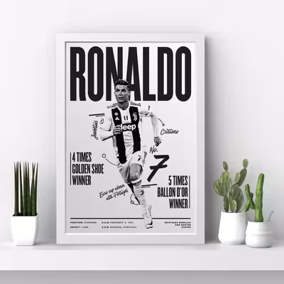 تابلو مدل رونالدو Ronaldo کدm2490-w