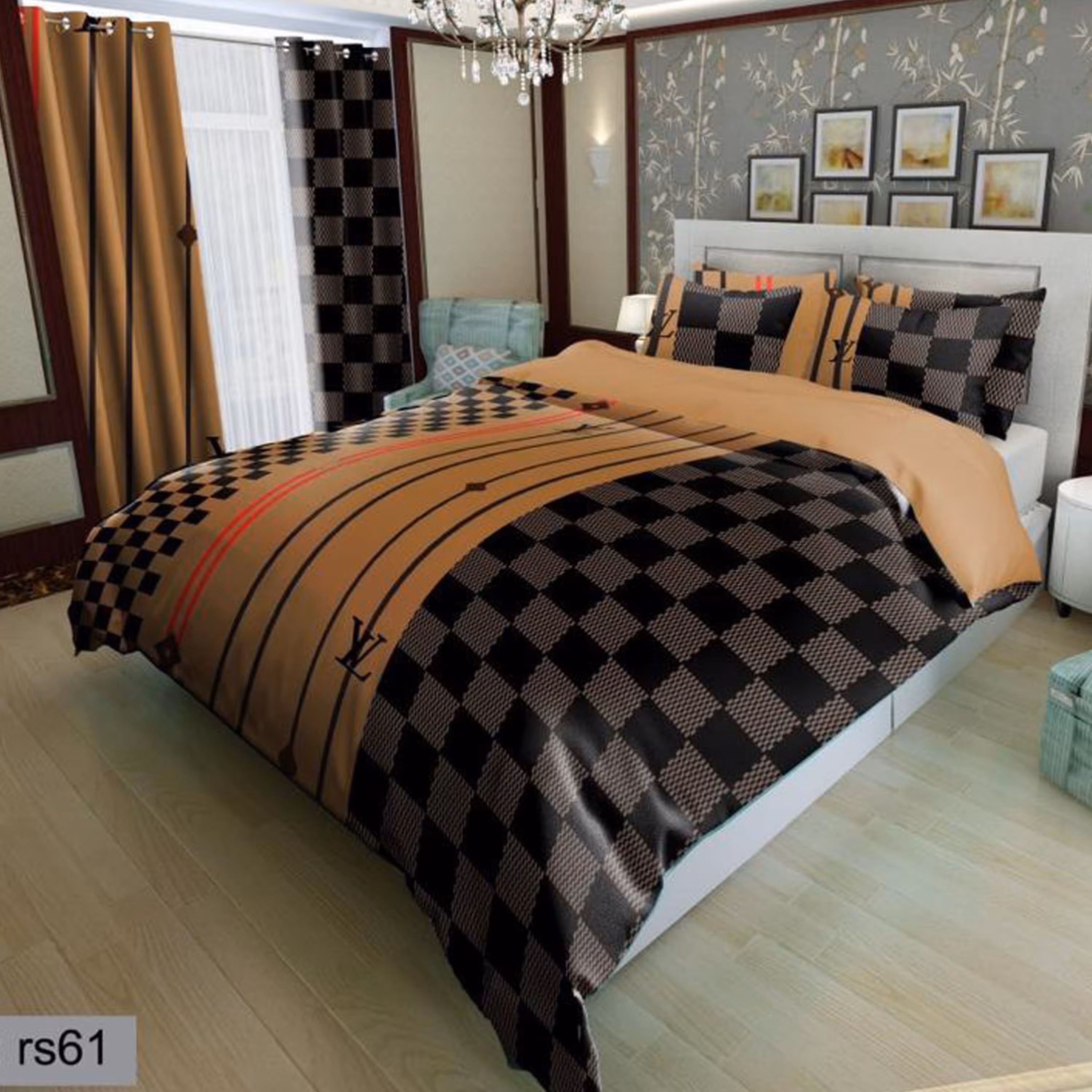 سرویس روتختی 1 نفره تنسل چاپی برندترک لند (Turk Land)  کد rs 61
