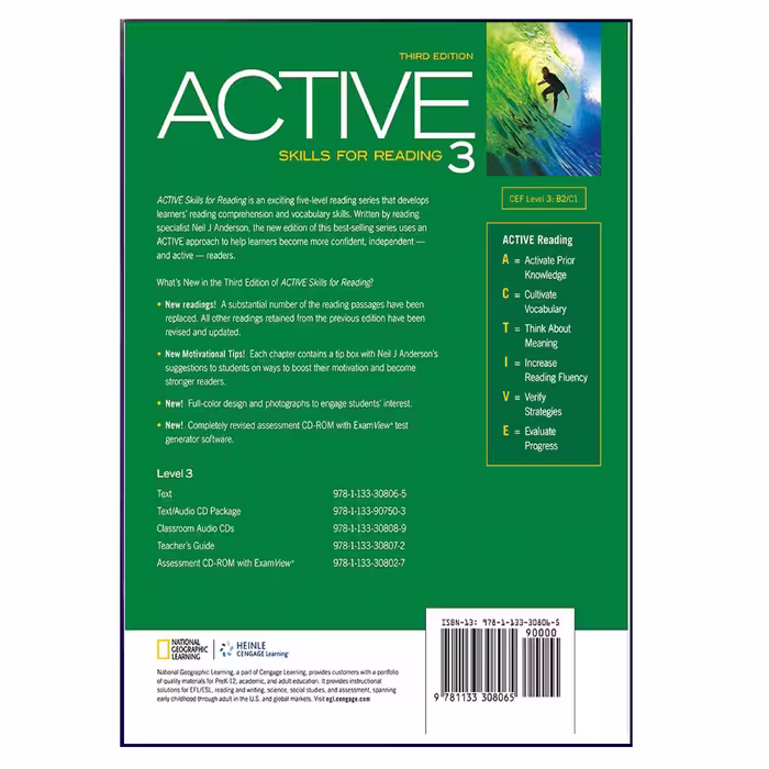 کتاب زبان Active Skills For Reading 3rd 3 اثر Neil J Aderson انتشارات هدف نوین